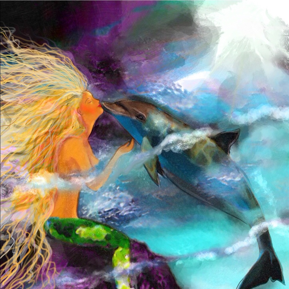 DOLPHIN KISS By Connie Troupe